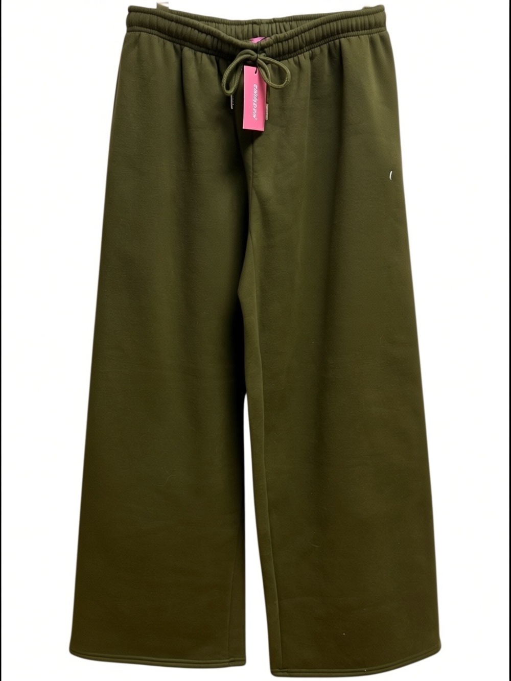 Edikted Brenna Low Rise Wide Sweatpants Dark Green Medium NWT Y2K (65 chars)